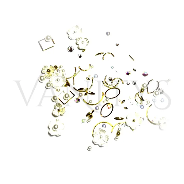 [RHS-PFM-01] Pearl & Flower Mix White
