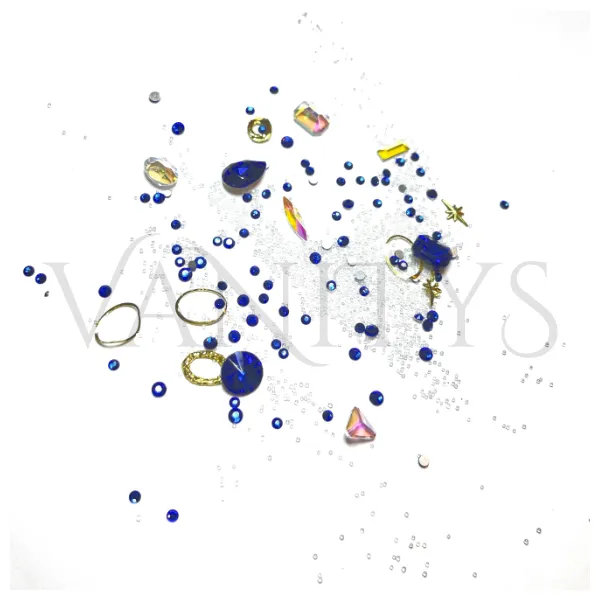 [RHS-MBL-01] Rhinestones Mix Blue